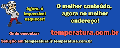 O melhor conteúdo em termometria industrial agora no melhor endereço da internet www.temperatura.com.br