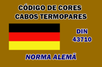 Código de Cores Cabos Termopares Norma DIN Alemã